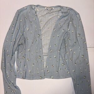 Chic Blue Floral Women's Camisole Set